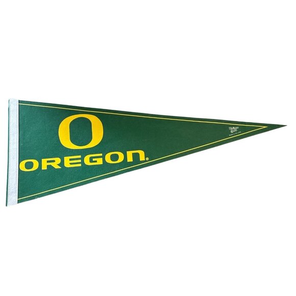 University of Oregon Ducks WinCraft Sports Felt Pennant 12" X 30" Green & Yellow - Picture 1 of 6